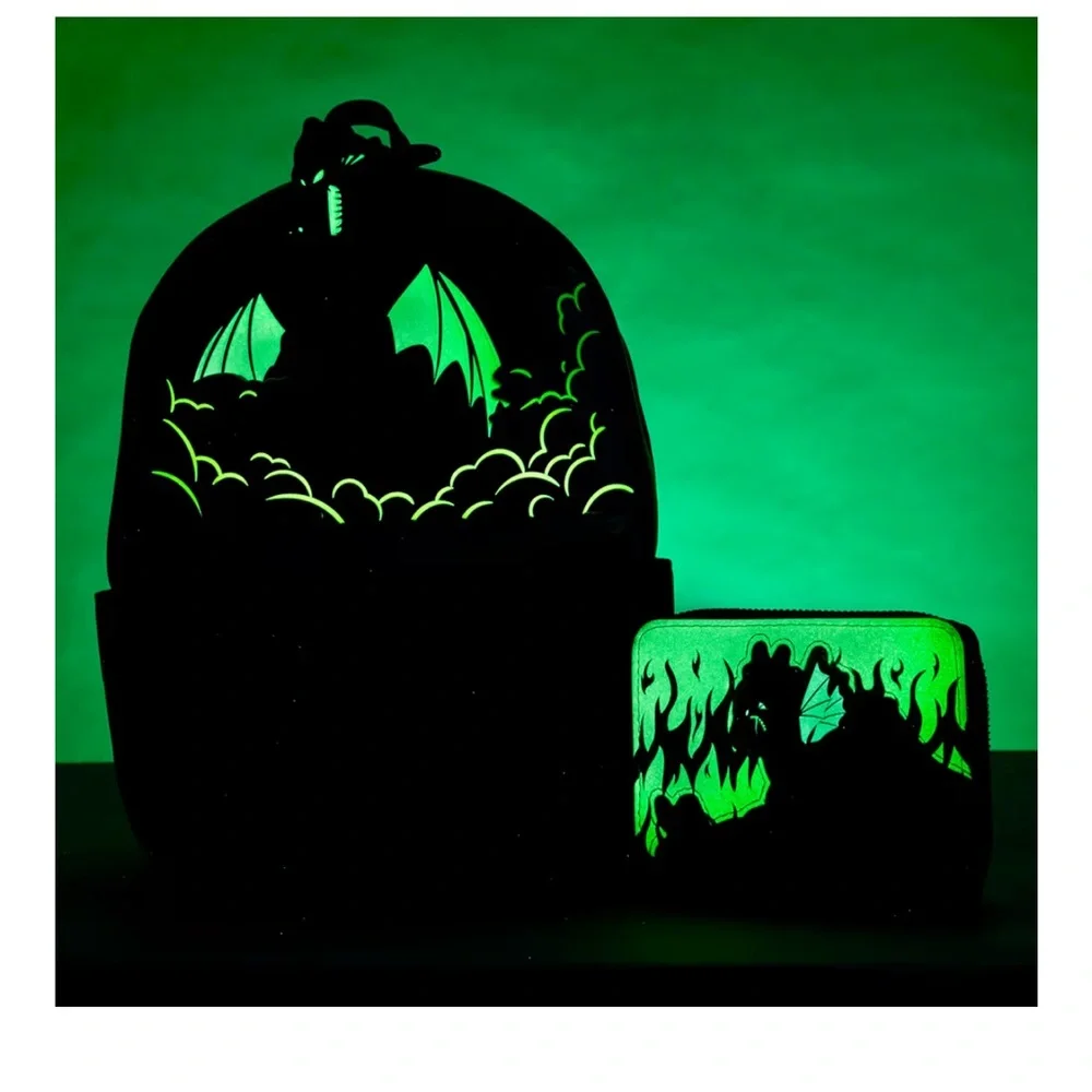 Loungefly Disney Backpack: Maleficent Dragon Lenticular GITD Mini-Backpack